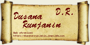 Dušana Runjanin vizit kartica
